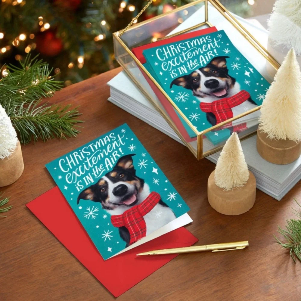 Hallmark “Christmas Excitement is in the Air!” Boxed Christmas Cards, Pack of 16